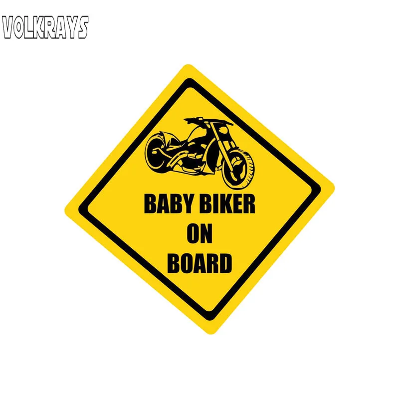 Volkrays Автомобильная наклейка детская Байкерская на доске предупреждающая