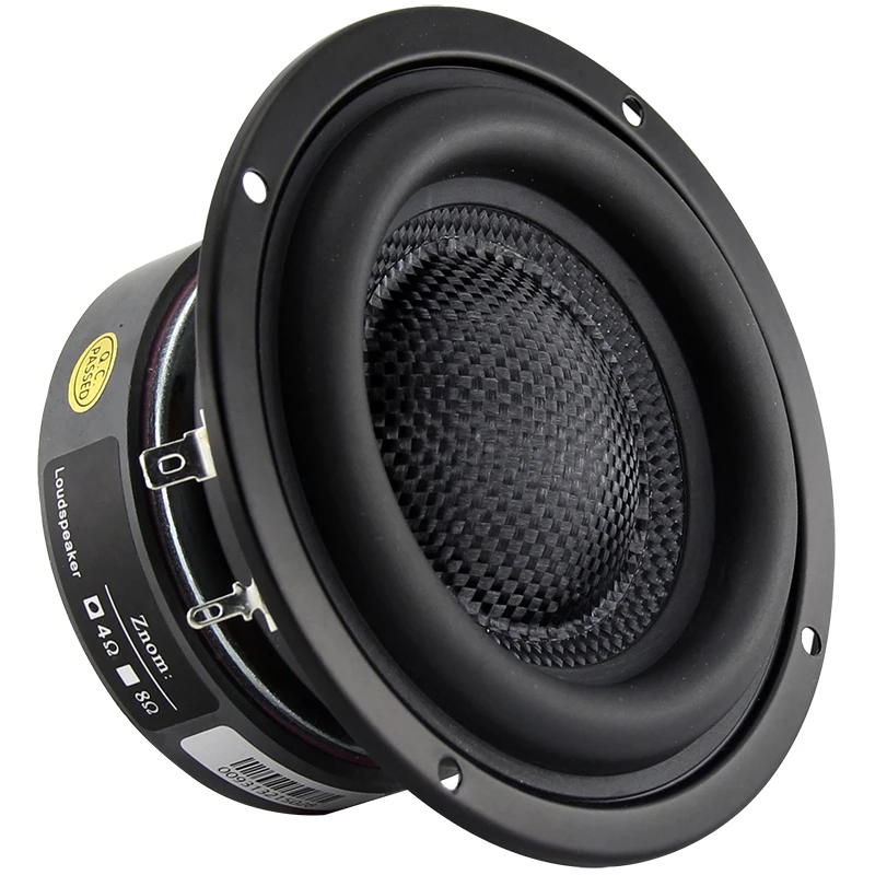Curso para Caixa de Som Carro Subwoofer 4 Polegada Woofers Alto-falante no Baixo Longo Automotivo Ipc 50w 4ohm 8ohm