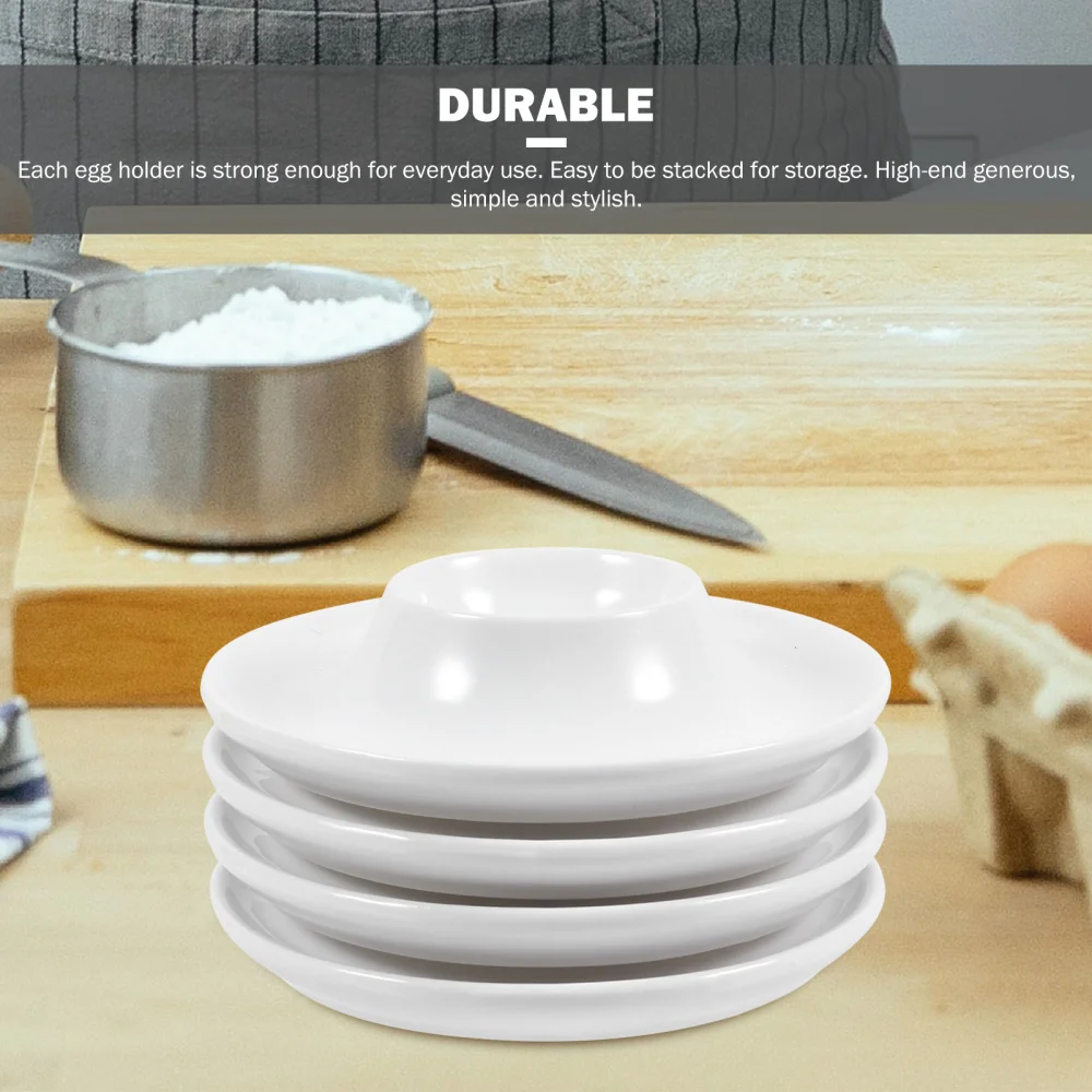

4pcs Household Egg Cups Practical Ceramics Egg Trays Breakfast Egg Holders