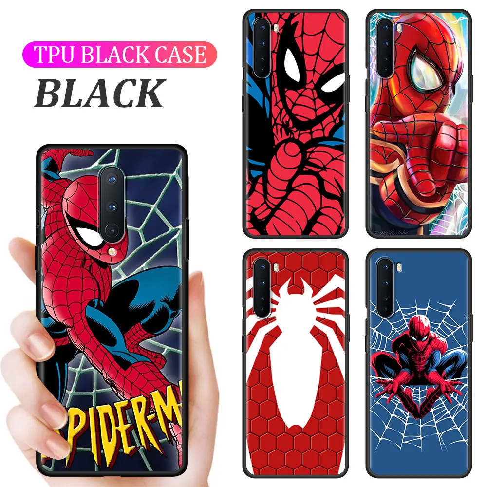 

MARVEL Design Capas For OnePlus 8T 8 Nord N10 9 7 Pro 9R N100 N200 6 6T 7T Nord CE 2 5G Soft Phone Case Peter Parker