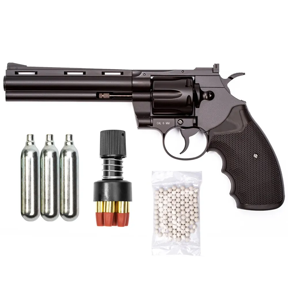 

Anaconda 357 Revolver Air Gun, five carbon dioxide bullets and a pack of 500 carat lead bullets, home decoration metal wall sign