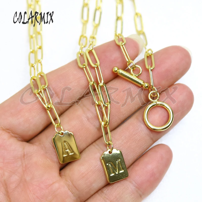 10 шт. ожерелье с буквами алфавитов модное для женщин не выцветает высокое
