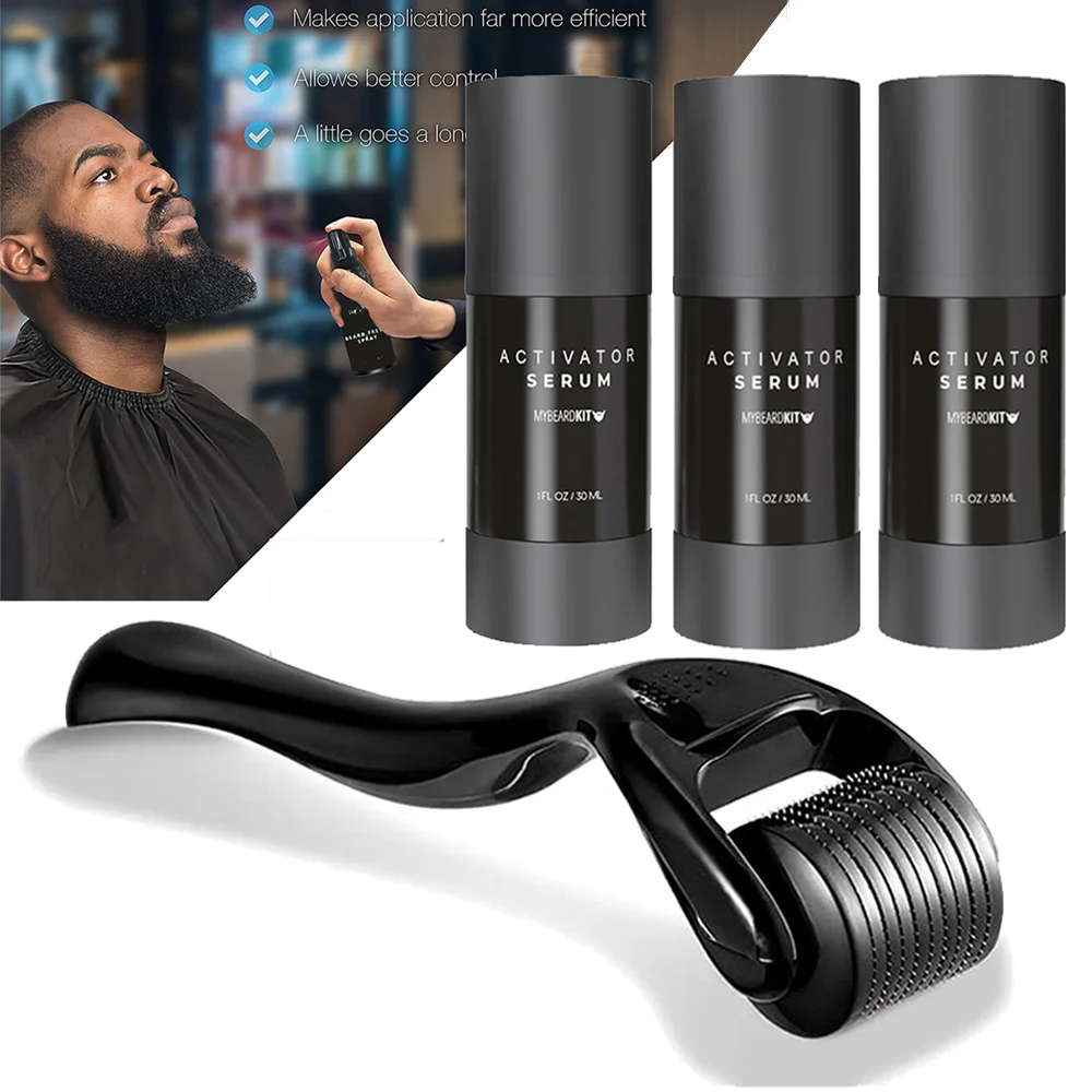 

Beard Oil/Serum Derma Roller Kit for Face, Beard, Mustache and Hair Growth
