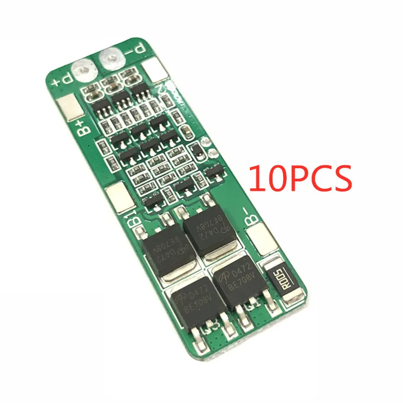 

10 шт. 3 струны 11,1 В литиевая батарея Защитная плата 12 В 12,6 в перезарядка над разрядкой 15а перегрузки по току