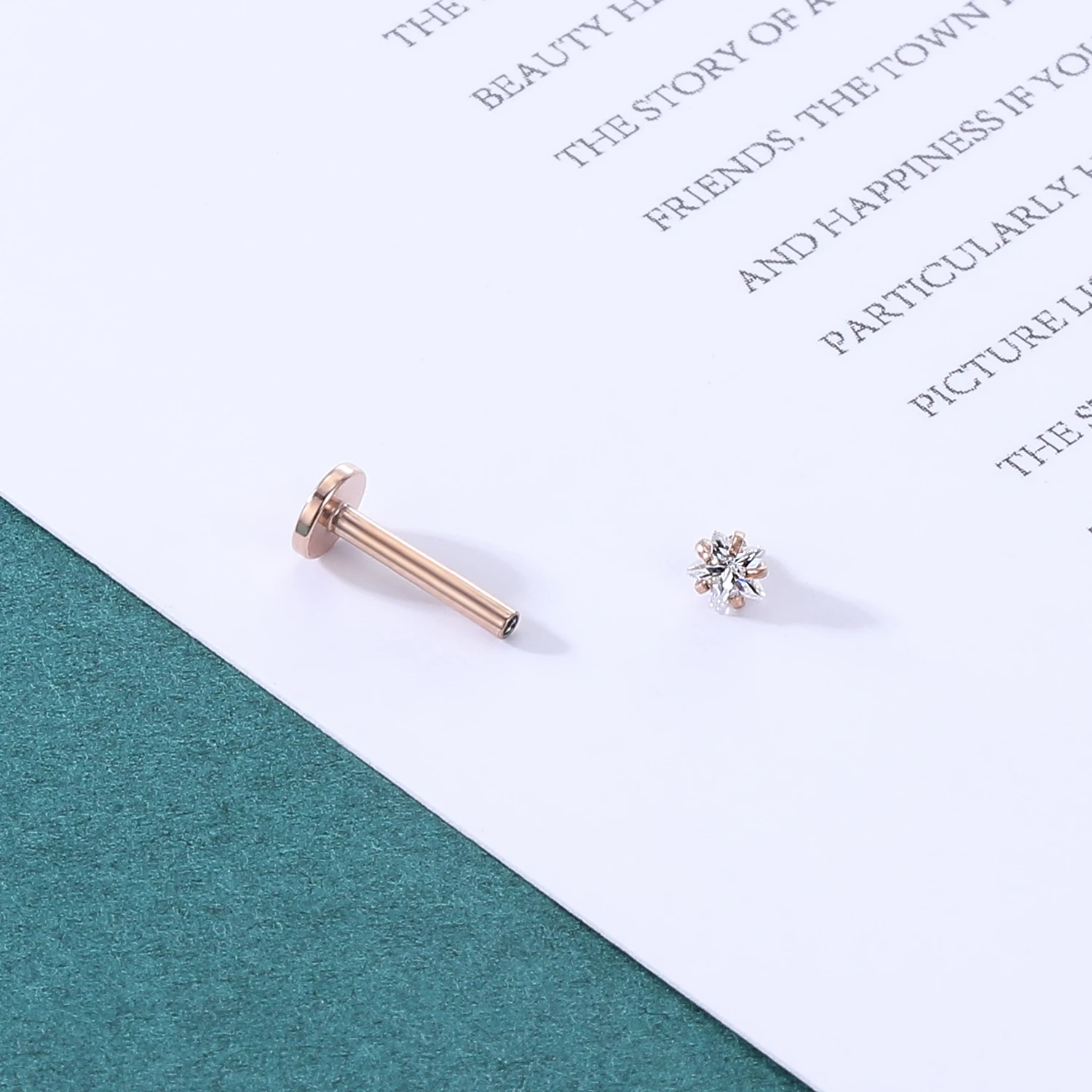 

16G Rvs Lip Labret Piercing Crystal Ball Monroe Lip Stud Helix Tragus Conch Piercing Kraakbeen Oorbellen