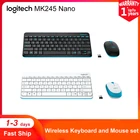 Клавиатура Logitech MK245 Nano, комбинированная мышь, USB-приемник, брызгозащищенный, длительный срок службы батареи для офиса, Windows, хромированные клавиатуры, мыши