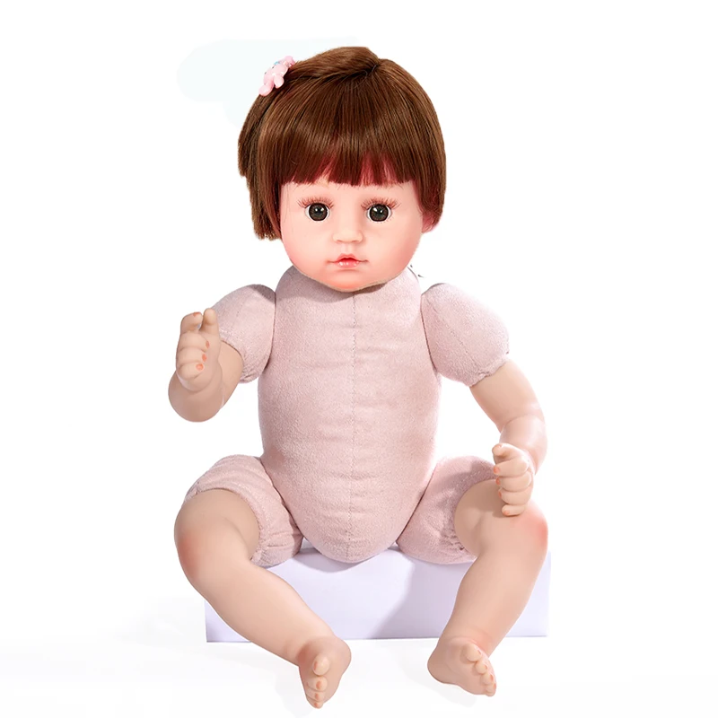 JINGXIN PRINSES 45cm Reborn Doll Toddler Soft Silicone Viny Limbs Princess Lifelike Bebe Girl Lovely Birthday Gift Play House | Игрушки и