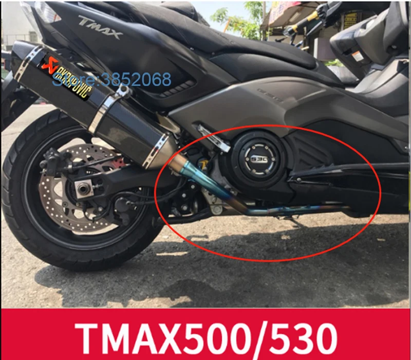 Слипоны для Yamaha Tmax 500 Tmax530 мотоцикл выхлопной глушитель выхлопных газов Передняя Труба среднего звена для TMAX500 TMAX530 TMAX 500 530