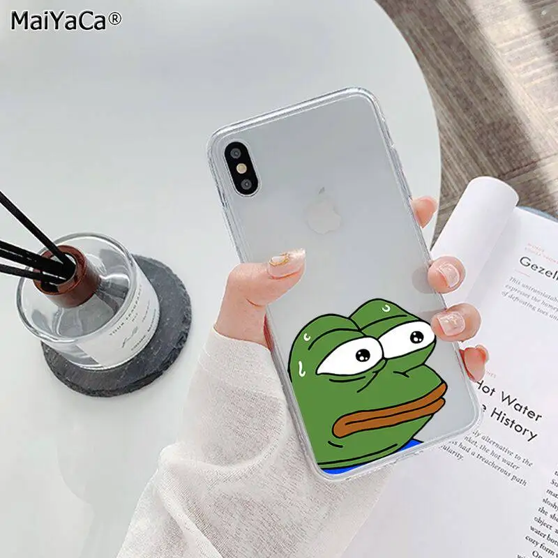 MaiYaCa Sad Frog pepe meme ТПУ мягкий чехол для телефона Fundas чехол для iPhone 11 pro XS MAX 8 7 6 6S Plus X 5 5S SE XR