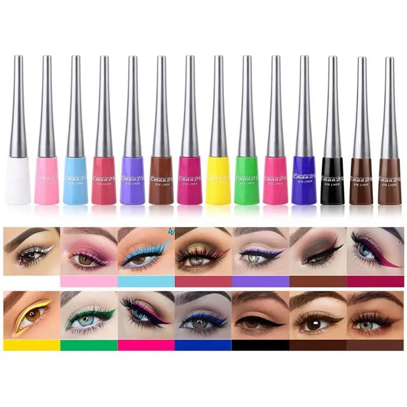 

New 14PCS Liquid Eyeliner Set Rainbow Color Matte Eyeliner Quick Dry Lasting No Blooming Easy Apply Eyes Makeup Cosmetic TSLM1