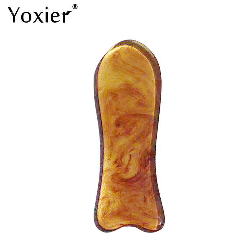 Коричневый Yoxier Gua Sha Scraping Massage Tool Body Facial Eye Scraping Plate Acupuncture Massage Relaxation Health Care 1Pcs - Цвет: Коричневый