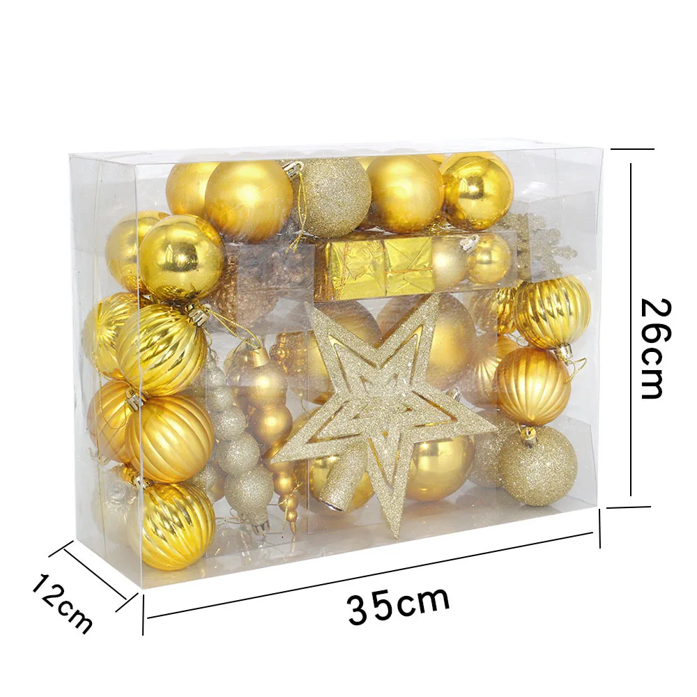 60 шт. Рождественский шар Рождественская Подарочная коробка орнамент кулон набор
