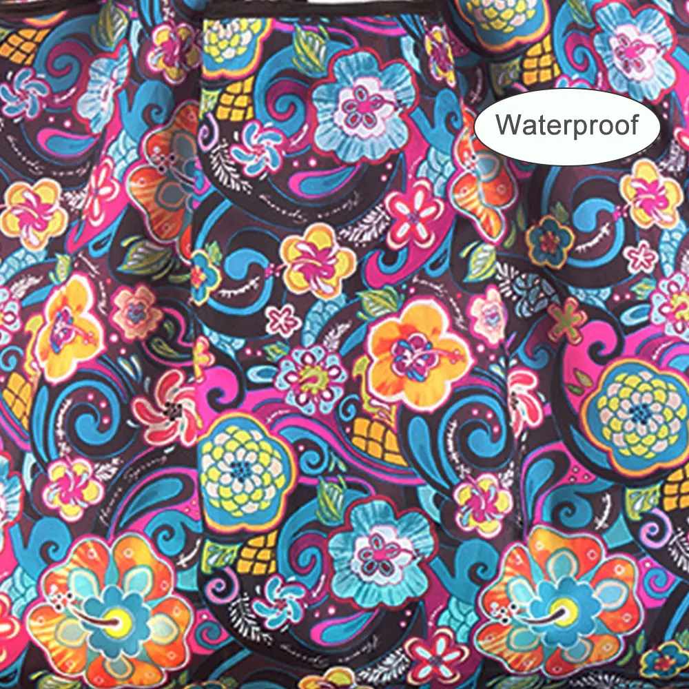 Многоразовые сумки для продуктов складные тканевые моющиеся мешки из полиэстера