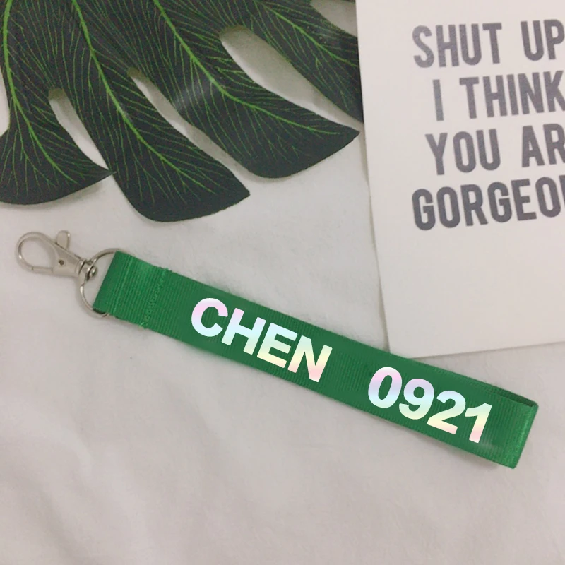 KPOP EXO ключевой ремень Чэнь лазер KAI SEHUN DO SUHO BAEKHYUN LUHAN LAY KRIS TAO - Цвет: CHEN-Green