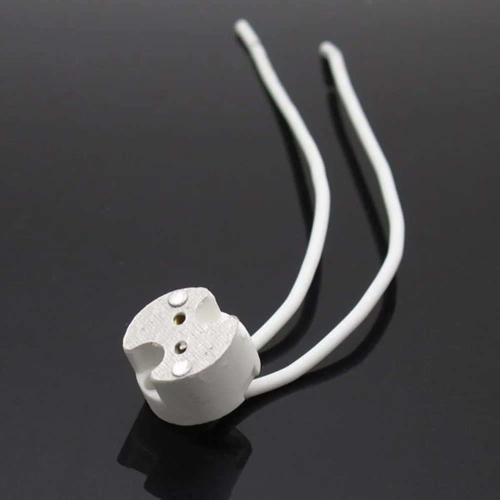 10Pcs/Lot G4 MR16 держатель лампы MR11 G5.3 G6.35 белый керамический патрон аксессуары для