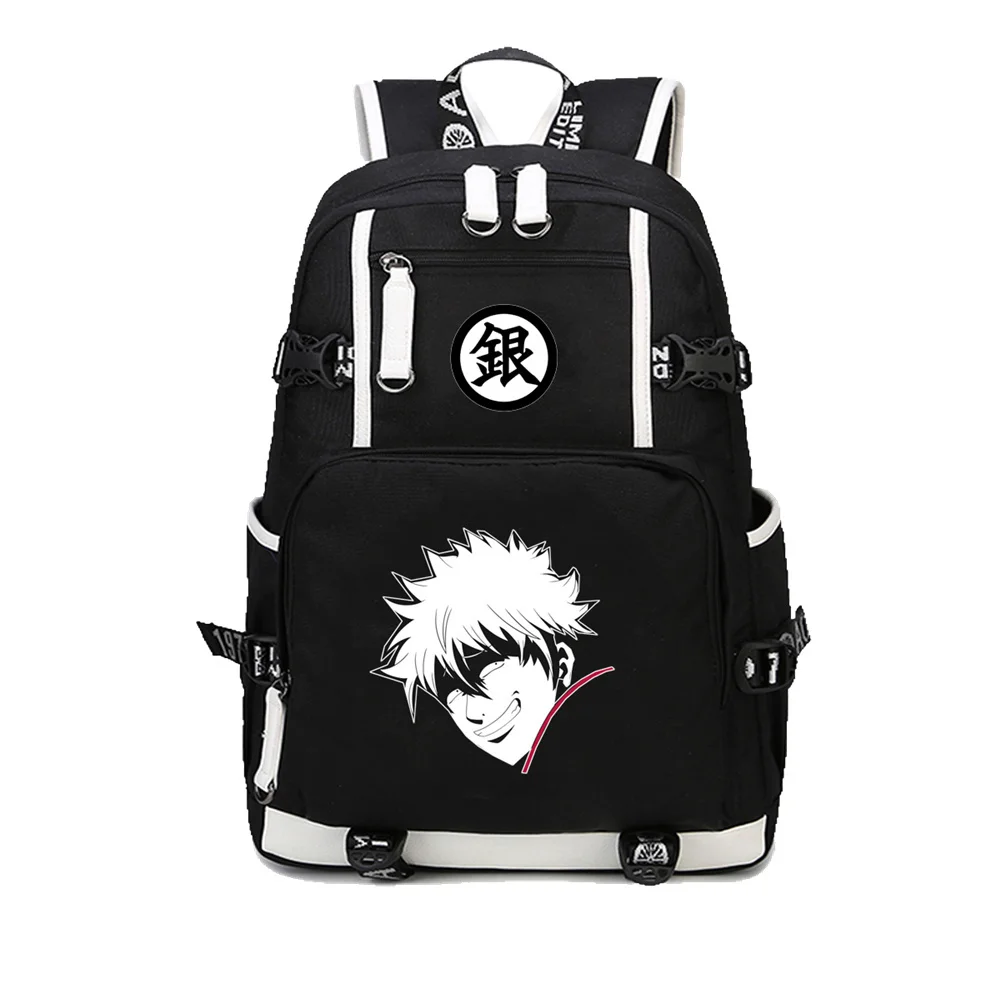 2020 аниме гинтама рюкзак Sakata Gintoki Повседневное для мужчин Женская дорожная сумка