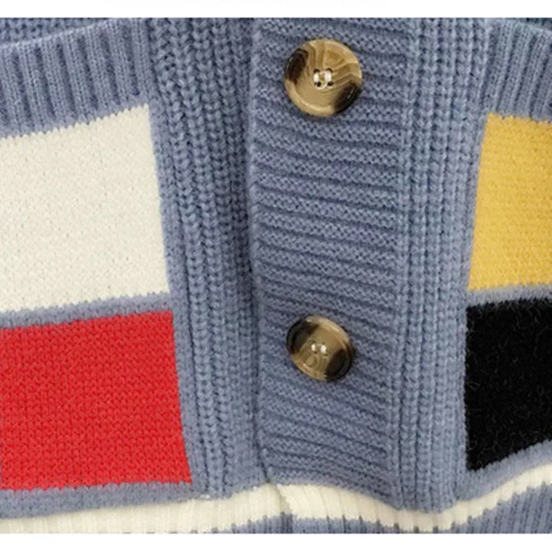 

Women Spring Fashion Slim Brand Knitted Sweater Cardigan Female Warm Loose Long Hit Color Outerwear Ladies Elegant Coats ML372