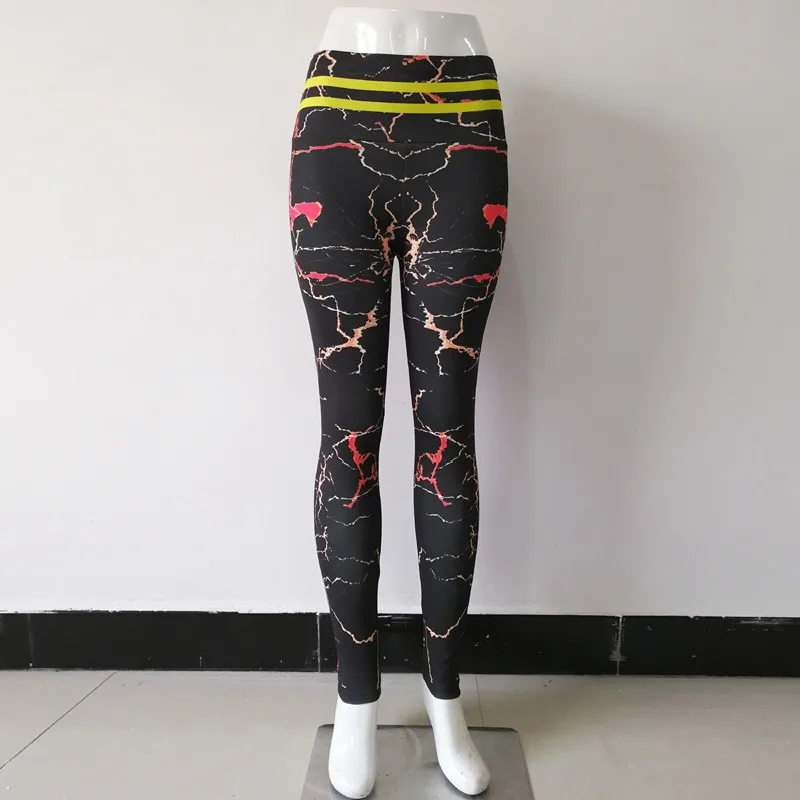Marble Style Sport Leggings Women High Waist Push Up Gym Yoga Pants Fitness Legging Running Trousers Woman Tight Sport Pants