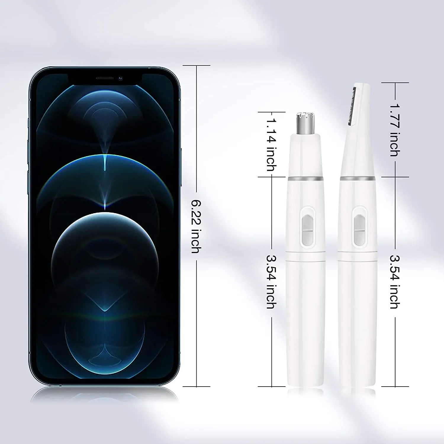 

2 in 1 Nose Hair Trimmer for Men Professional Painless Eyebrow Trimmer Electric Facial Hair Removal Razor for Women Makeup Tool