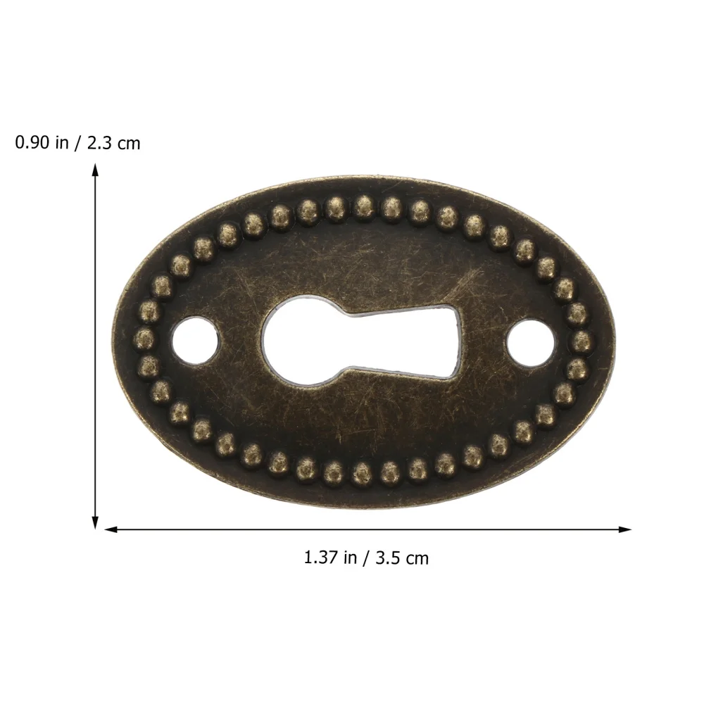 

20pcs Oval Decorative Keyhole Cover Keyhole Escutcheon Plate for Dresser Drawer