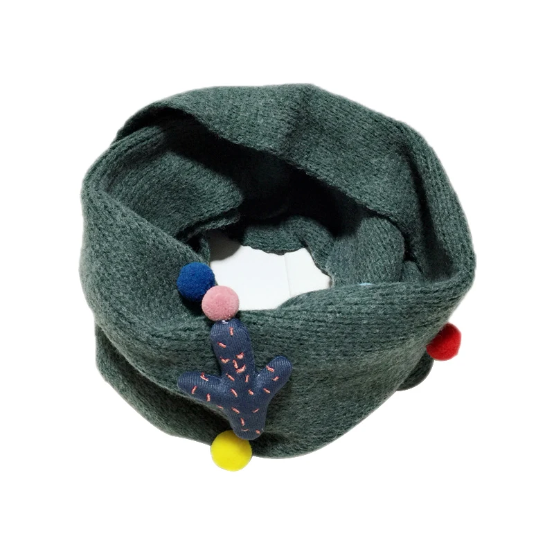 Модный теплый зимний шарф Вязаный детский для маленьких мальчиков и девочек с