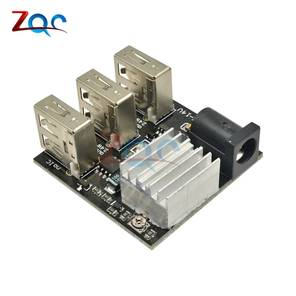 3 USB мини зарядный Модуль DC 9 12V к 5V 8A зарядное устройство плата понижающий