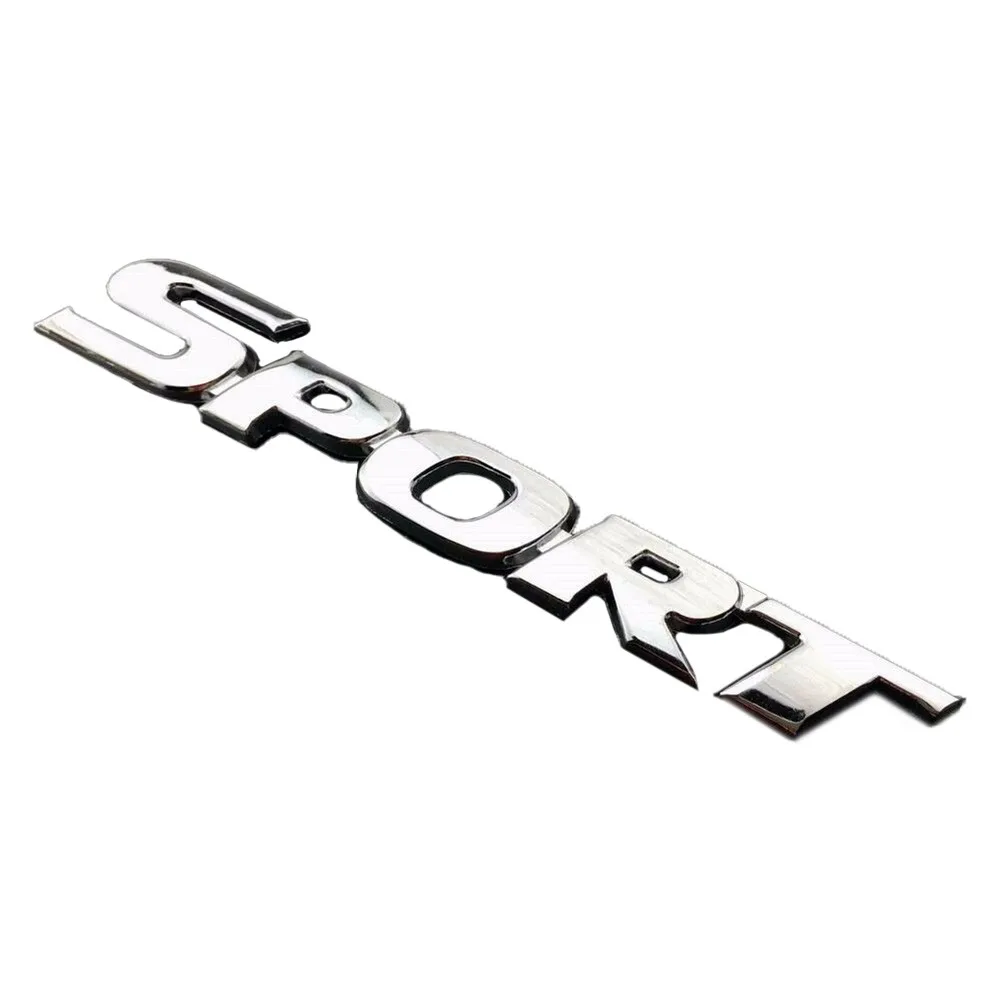 

170mmx25mm Car Sticker Sport Racing Metal Chrome Car Side Fender Emblem Skirts Badge Decal Sticker