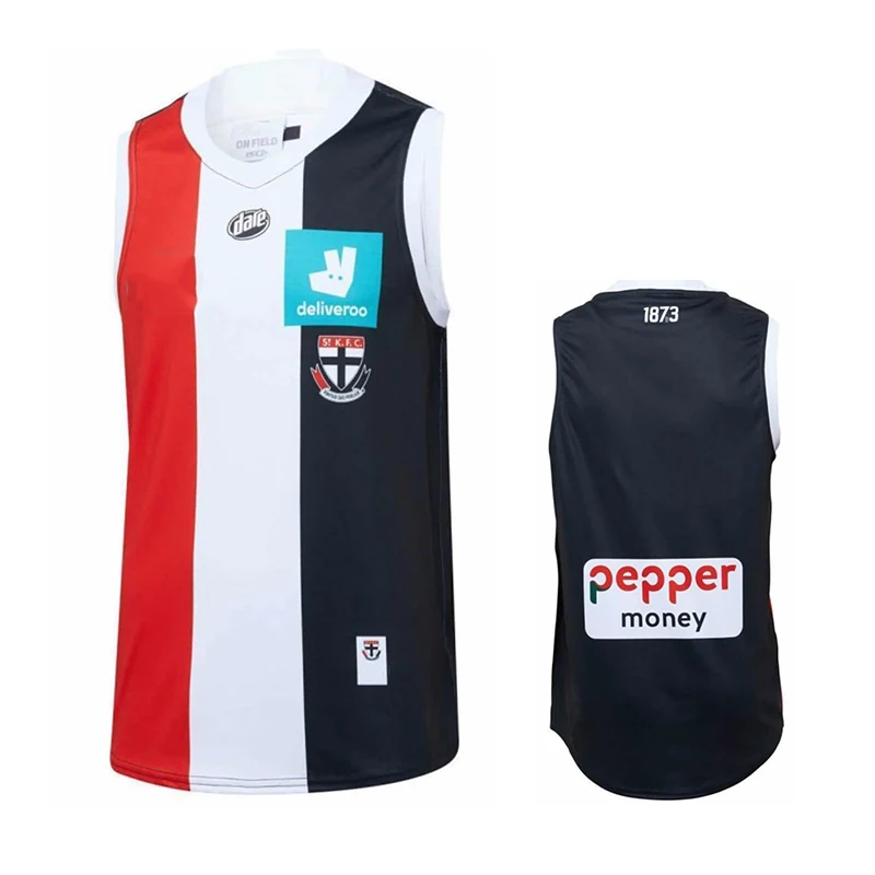 

2021 St Kilda Saints Men Home Training Singlet Rugby Vest Jersey SIZE S-3XL