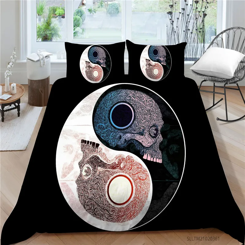 

Bedding Set Mandala Quilt Cover Peace Design Bed Sets Bohemian Buddhism Duvet Covers 2/3pcs Queen