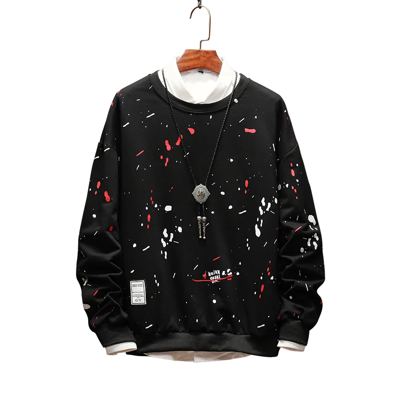 Толстовка мужская с капюшоном свитшот головной убор принтом худи уличная одежда