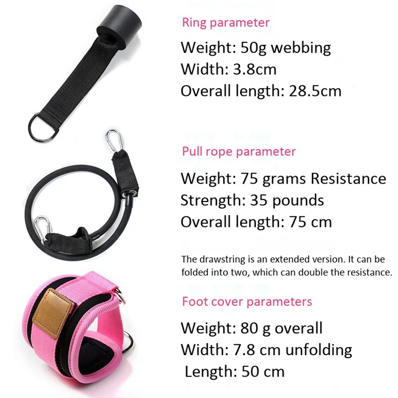 Фитнес-упражнения лодыжки ремни манжеты для кабельных машин Ab тренировки ног