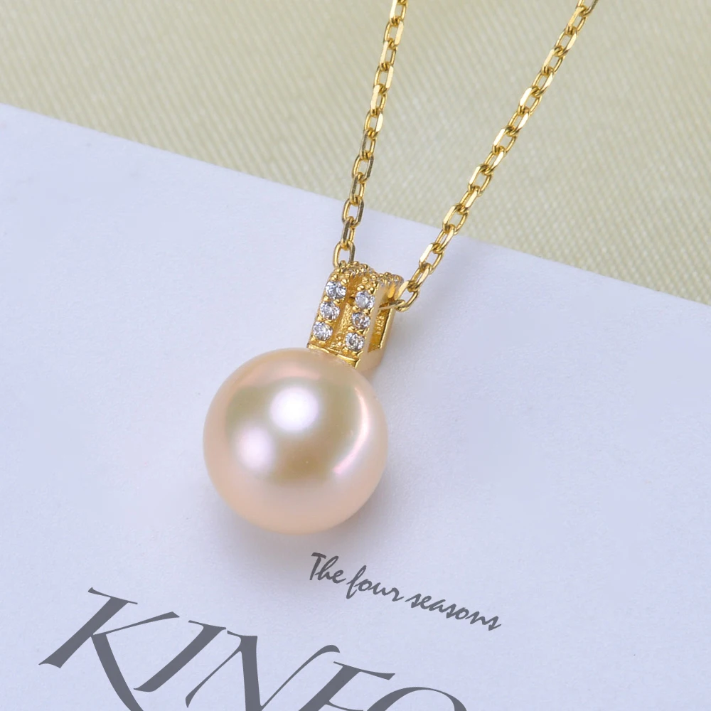 Настоящее серебро 925 пробы натуральный пресноводный жемчуг 9 10 мм модный костюм