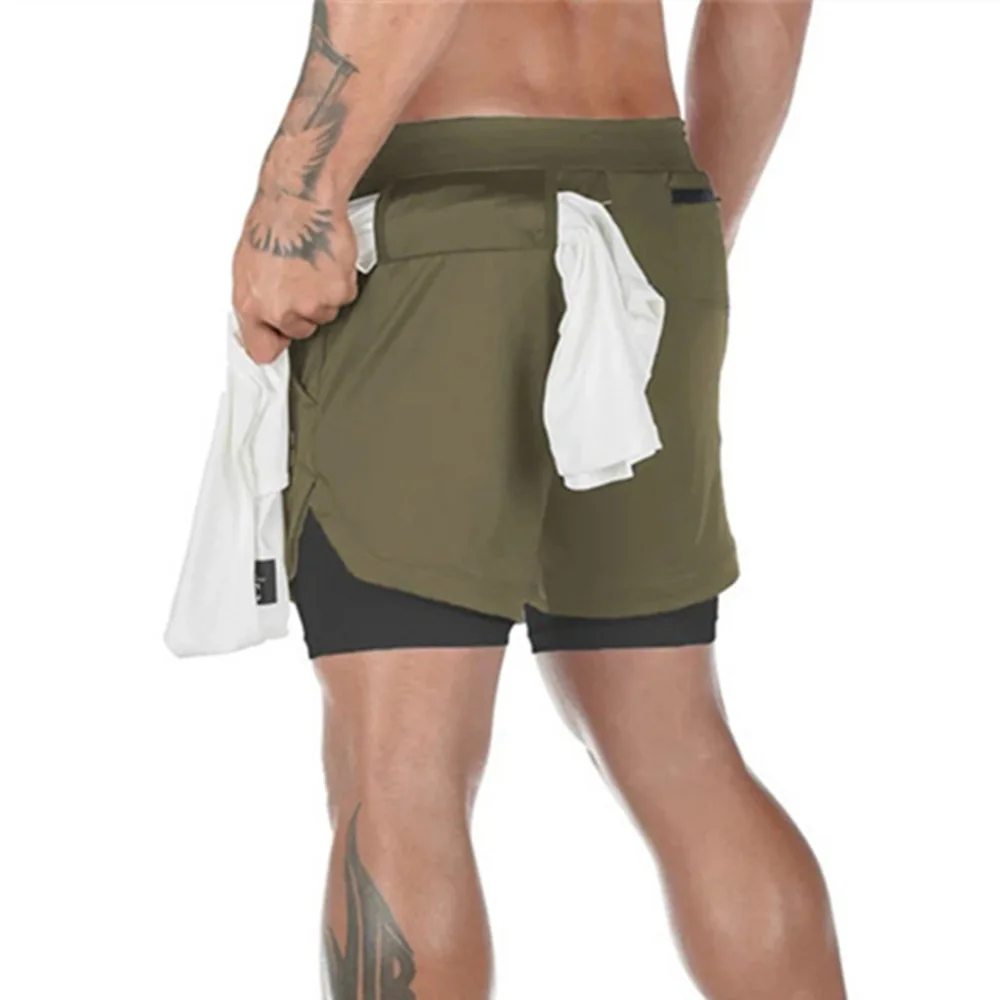 Мышцы Фитнес Новый 2 в 1 баскетбольные тренировочные шорты для занятий спортом на