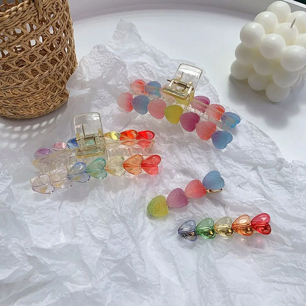 

Sweet Heart Love Candy Color Minimalist Hair Clip Hair Claws Lovely Barrettes Hairpin Hair Accessories For Trendy Women