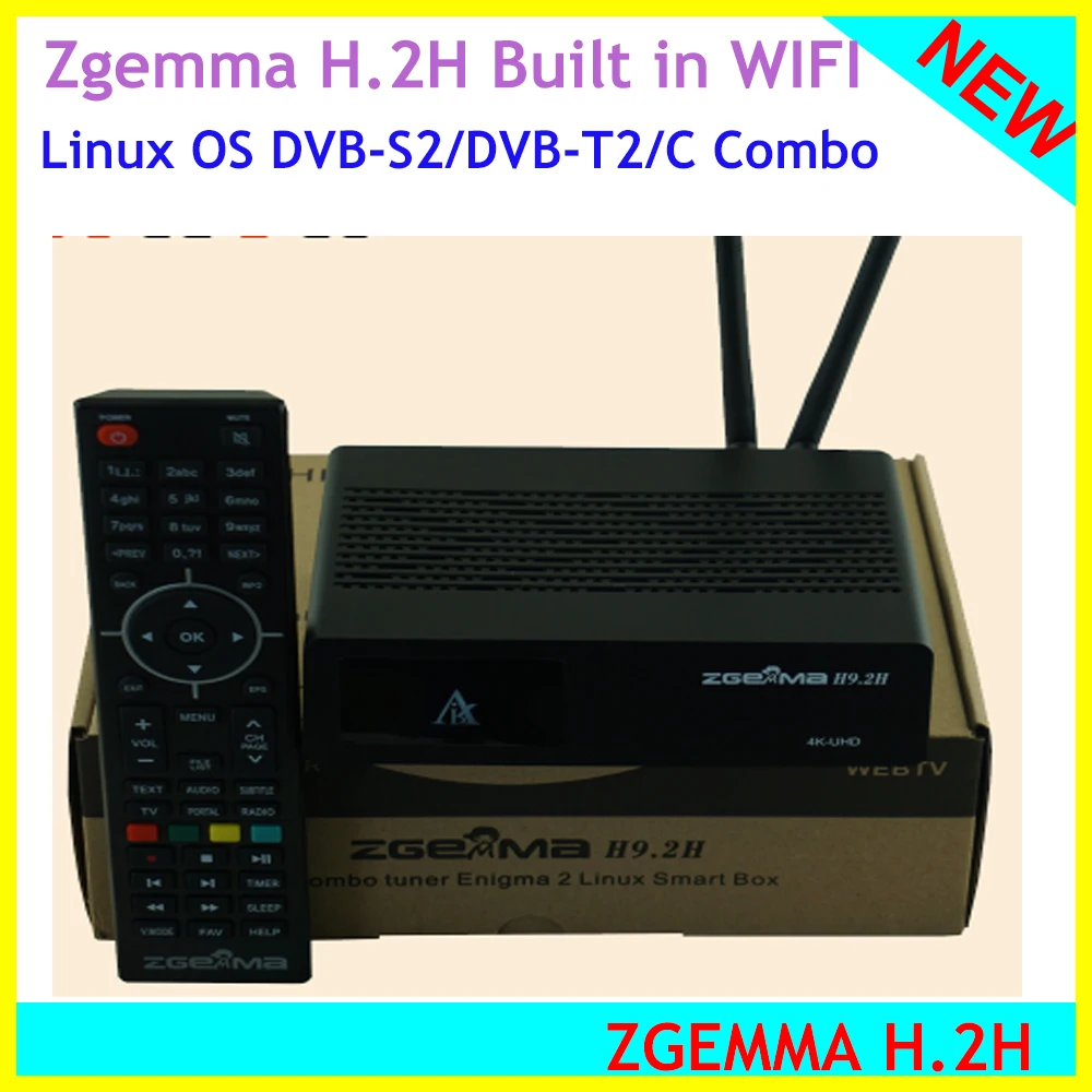 4K спутниковый ТВ приемник Engima2 zgemma h9.2h DVB-S2X+ DVB-T2/C тюнер muli-stream iptv Сталкер bulit в wifi