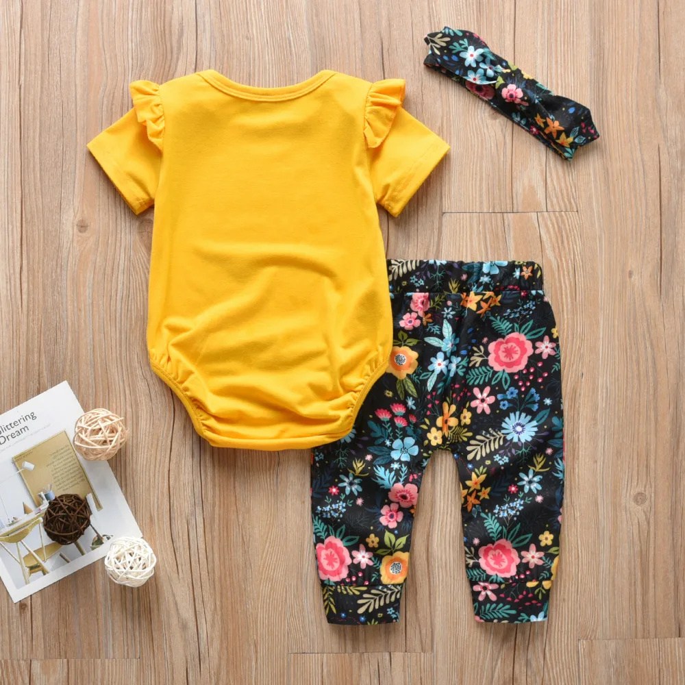 Летняя одежда для новорожденных девочек комбинезон с короткими рукавами и