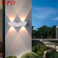 wpd outdoor white wall light led modern waterproof sconces lamp for home balcony decoration