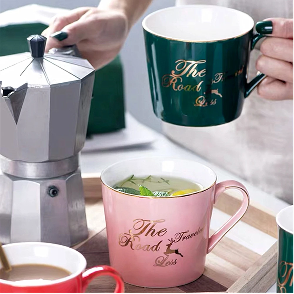 Европейские кофейные кружки креативная керамическая чашка для молока и чая пары