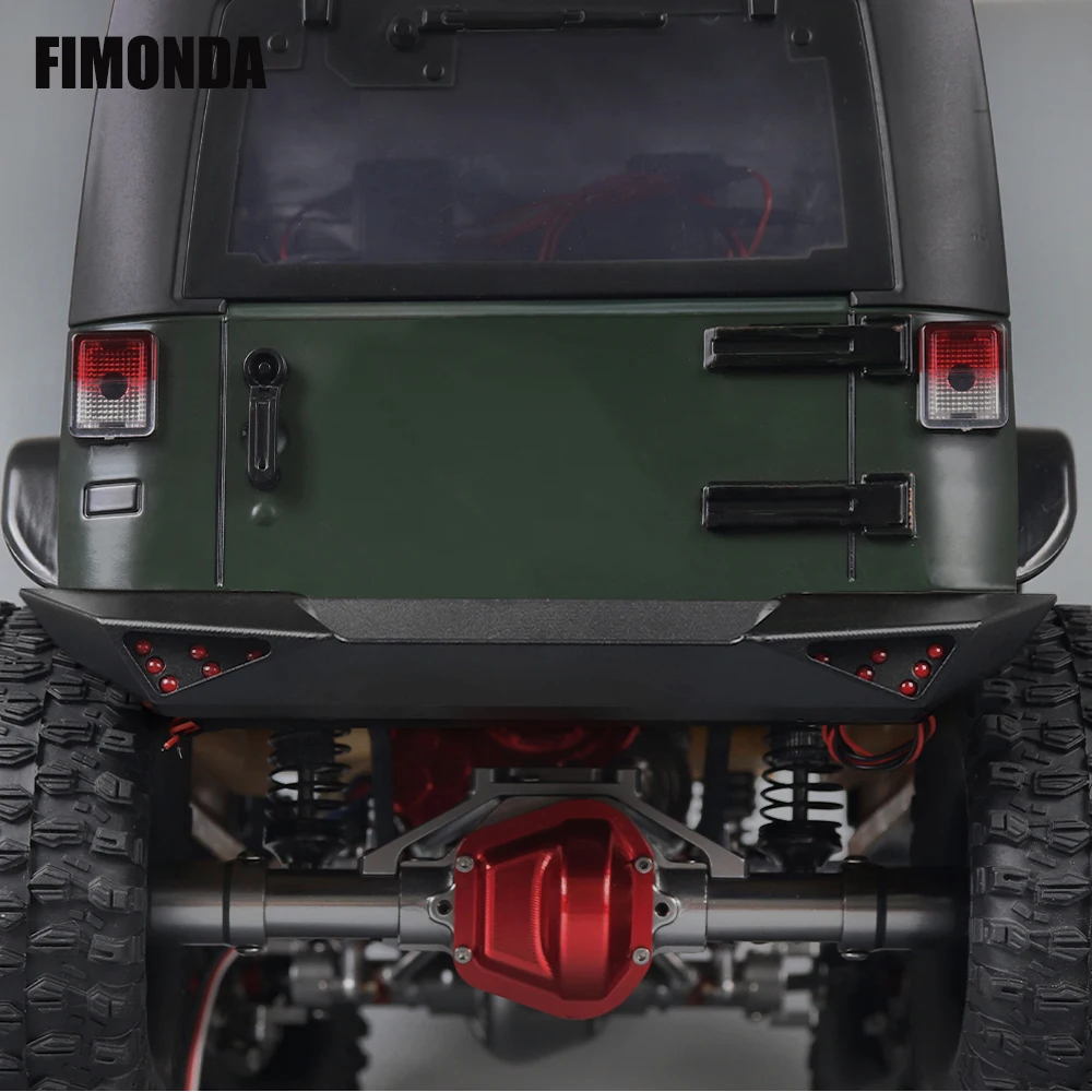 FIMONDA Metal Front Rear Bumper with LED Light for 1/10 RC Crawler Axial SCX10 90046 90047 Traxxas TRX4 RGT 86100 | Игрушки и хобби