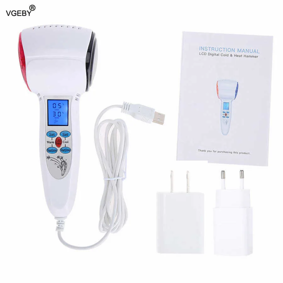 Горячий холодный молоток для ухода за лицом косметический массажер с красной