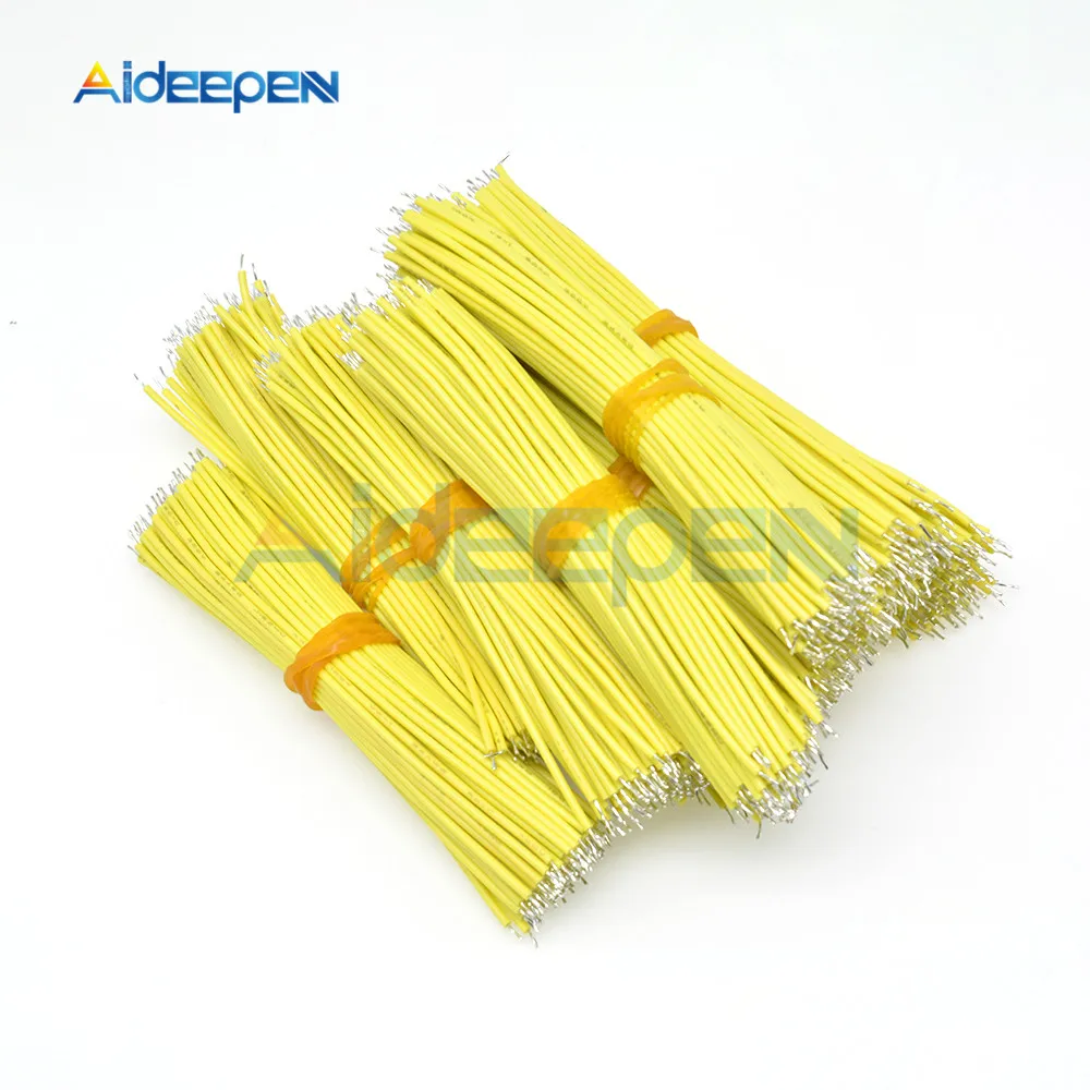 Набор проводов для пайки на плату, UL1007, 24AWG, двойная пайка, 100 штук, длиной 10 см, из олова с проводниками 6 цветов.