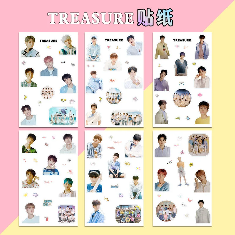 

2pcs/set Kpop TREASURE stickers self-adhesive waterproof DIY decoration mobile phone computer k-pop stickers