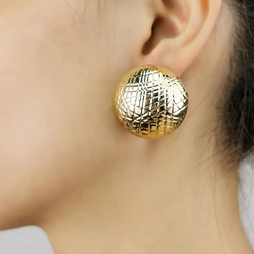 Женские круглые серьги-гвоздики MANILAI