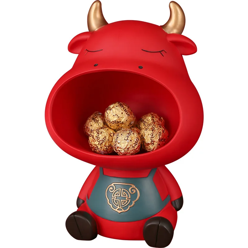 

A110 Nordic Cattle Resin Cow Storage Furnishings Living Room Cabinet Dinning Porch Ornaments Decoration Statue Mascot Animal