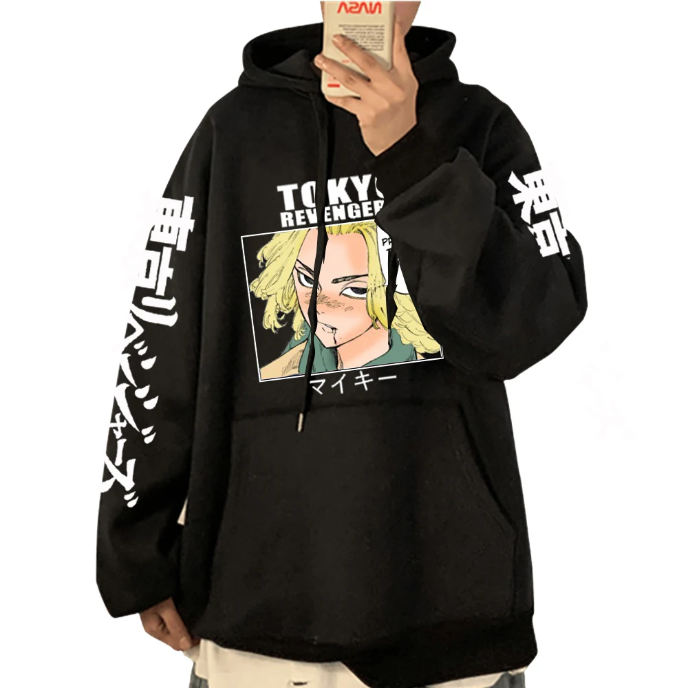 

Anime Tokyo Revengers Printed Hoodies Harajuku Sweatshirts Hip Hop Long Sleeve Pullover Loose Print Streetwear for Men