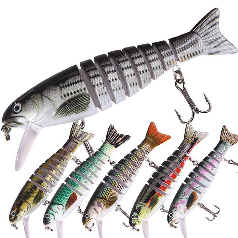 

1PCS 110MM 18G Sinking Wobblers 8 Segments Fishing Lure Multi Jointed Swimbait Hard Bait Fishing Tackle Bass Isca Crankbait