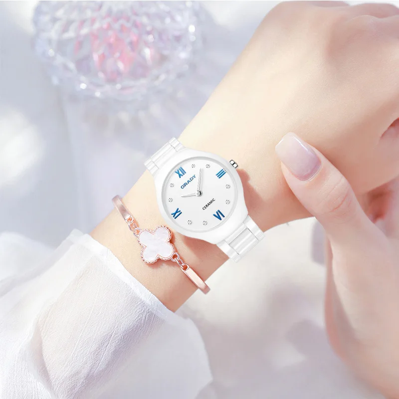 

Hot sale luxury ceramic watch wristwatch woman ladies watches clock female fashion women watches japan quartz movt