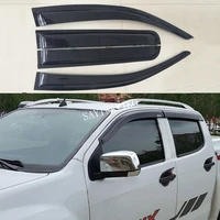 2012 2018 car wind deflector awnings shelters for d max dmax black window deflector guard rain shield fit for isuzu d max dmax