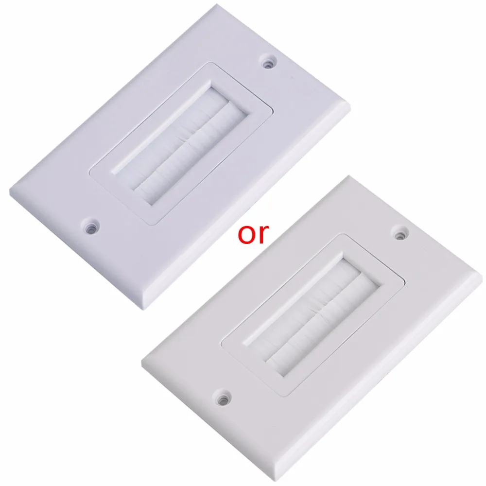 1 одинарная щетиная щетка настенная пластина порт вставка крышка розетка