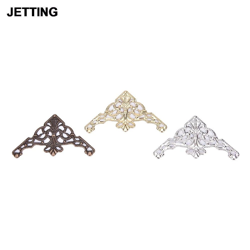 

12PCS Metal Iron Corner Protector Book Scrapbook Album Decorative Protector Cover For Antique Brass Jewelry Box brackets